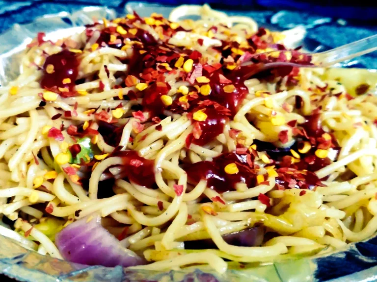 Indian Style Spicy Vegan Chowmein Noodles