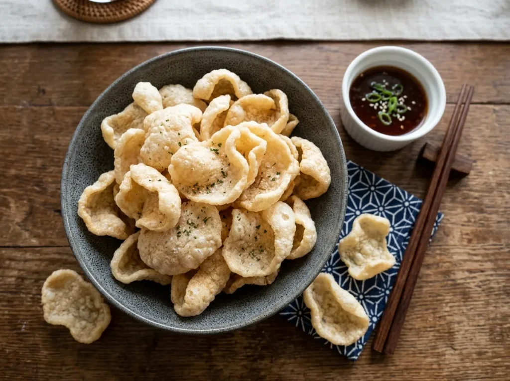 10 Easy Air Fryer Desi Snacks Recipes for Guilt-Free Tea Time 6 - Air fried fish crackers result - Desi Cooking Academy Air_fried_fish_crackers