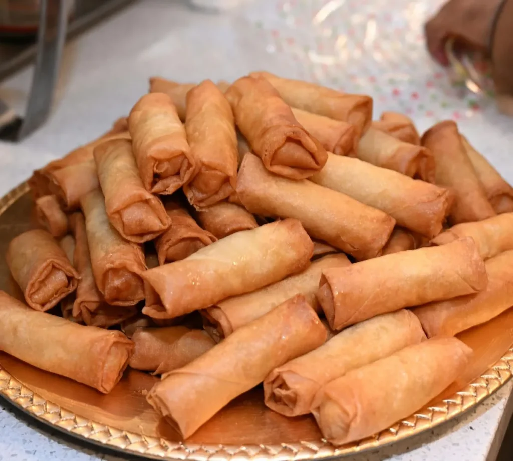 10 Easy Air Fryer Desi Snacks Recipes for Guilt-Free Tea Time 4 - air fry spring rolls result - Desi Cooking Academy air-fry-spring-rolls